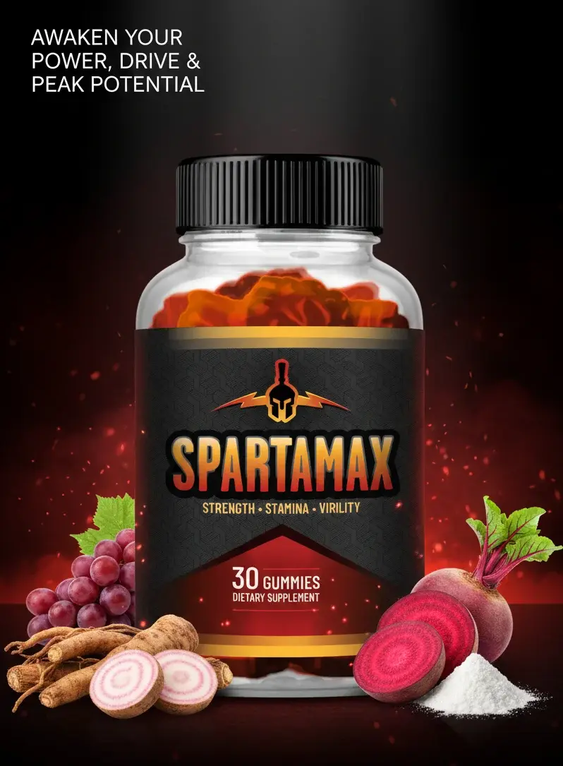 Spartamax male vitality gummies bottle as shown on the official website